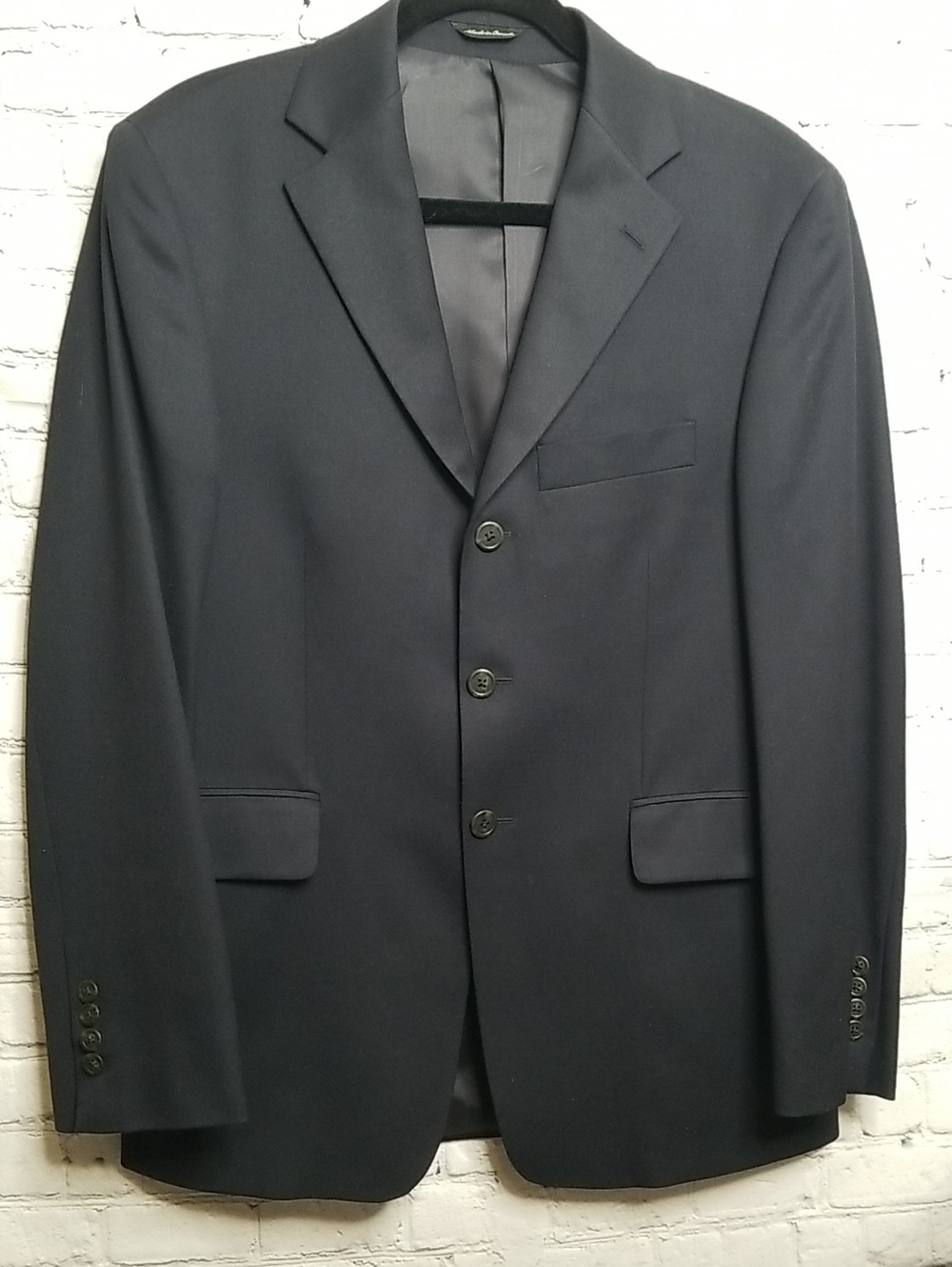 J.Crew mens jacket size 38 Dark Navy Blue 100% wool made In Canada EUC